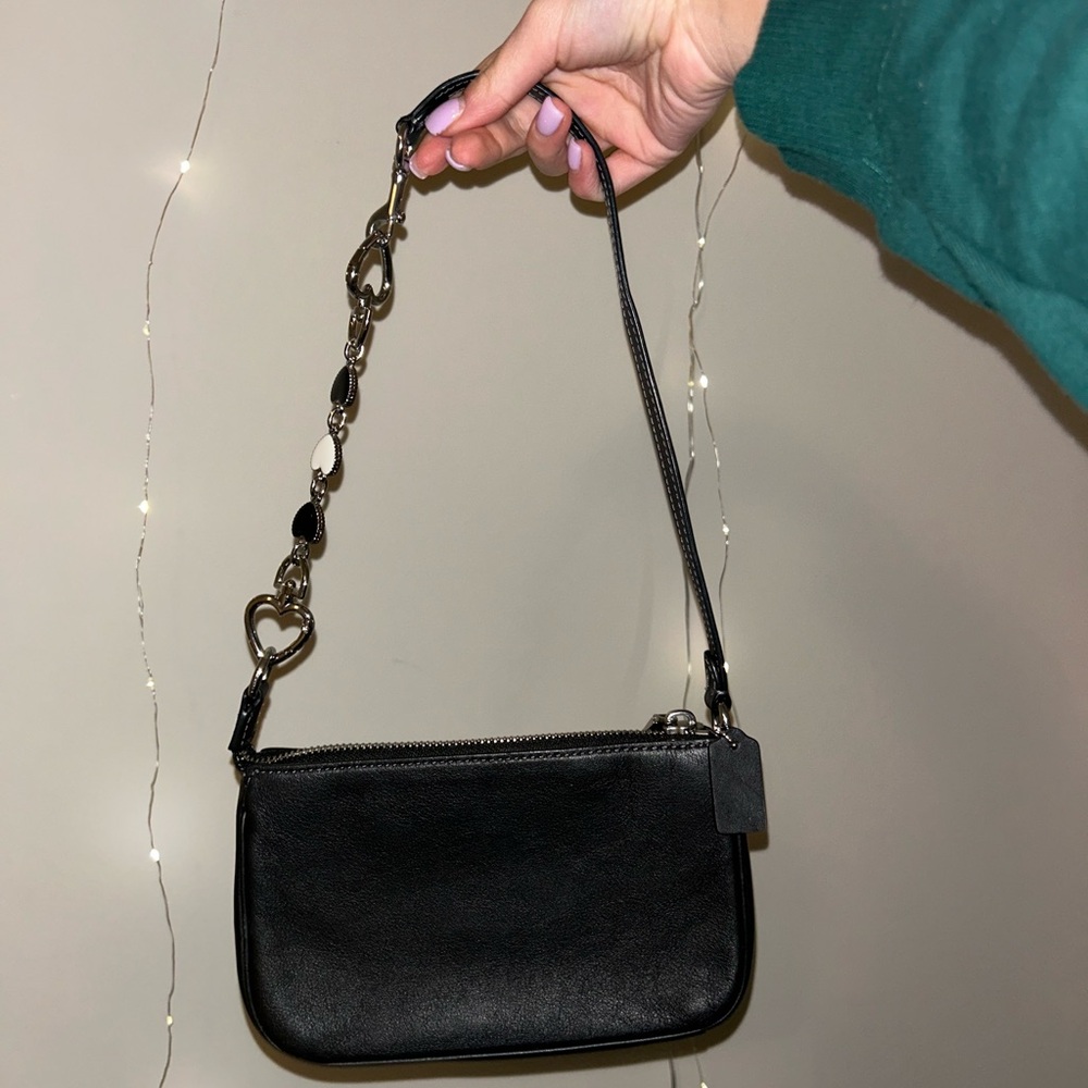 Coach Black Mini Bag with Silver Accents - Picture 2 of 4